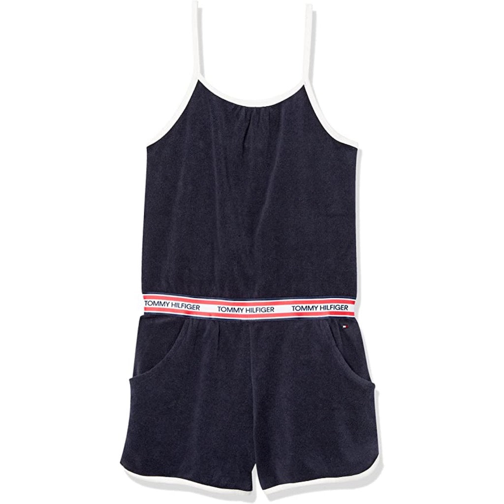 Ropa de bebe: Enterito Tommy Hilfiger Niña Azul Marino Tiras Blancas - Cozy Kids