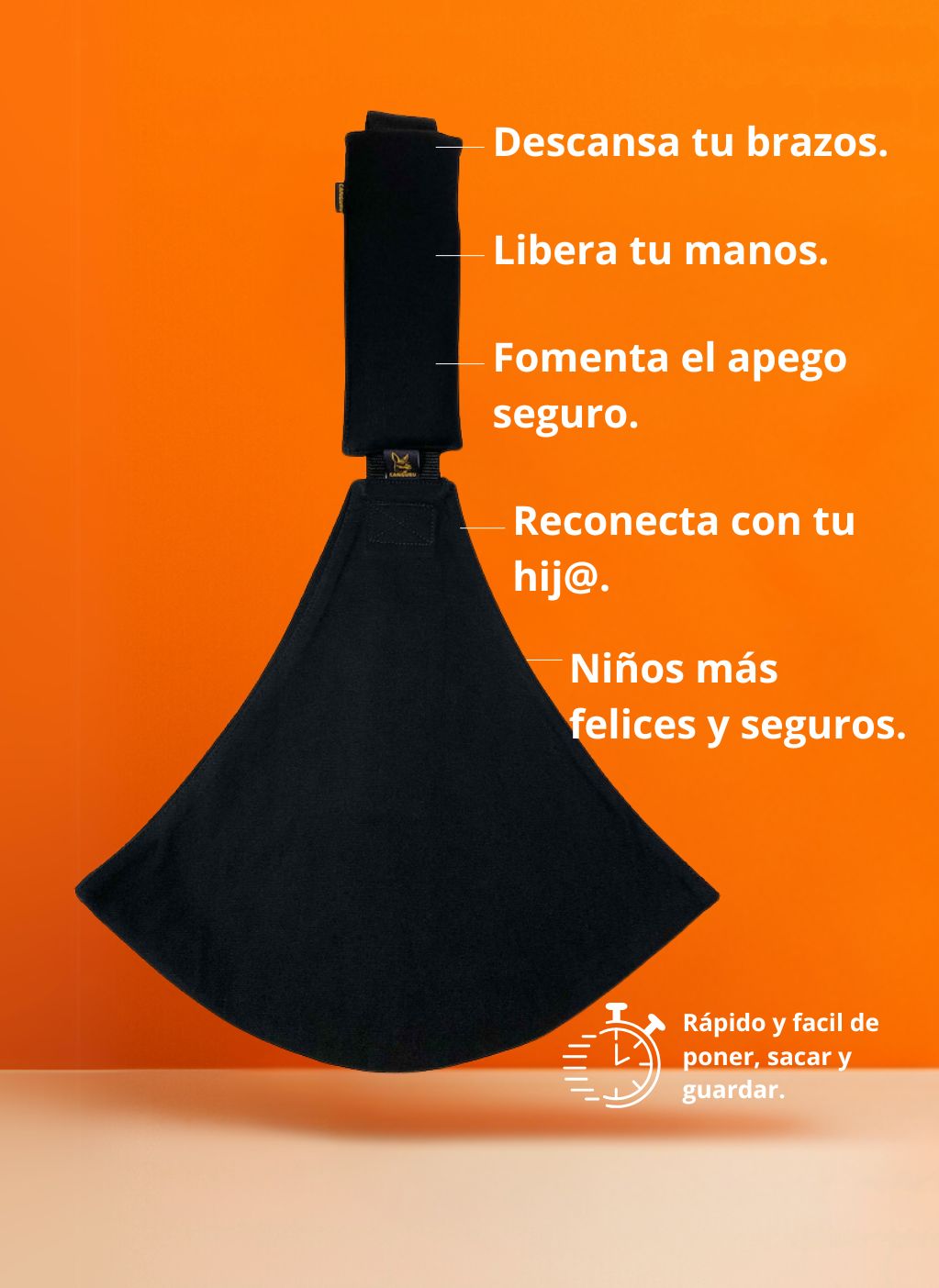 Porta bebé Canguru y niños de meses a años o hasta 25 Kg