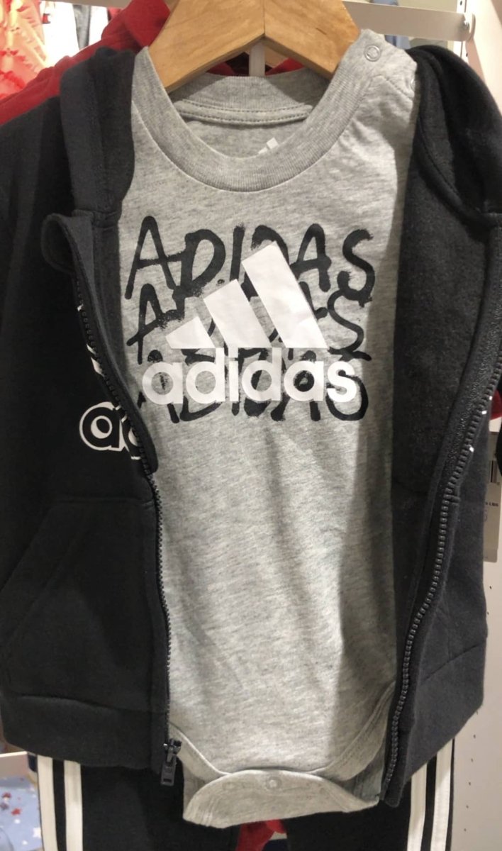 Buzo de Bebé Adidas 3 piezas Negro - Cozy Kids