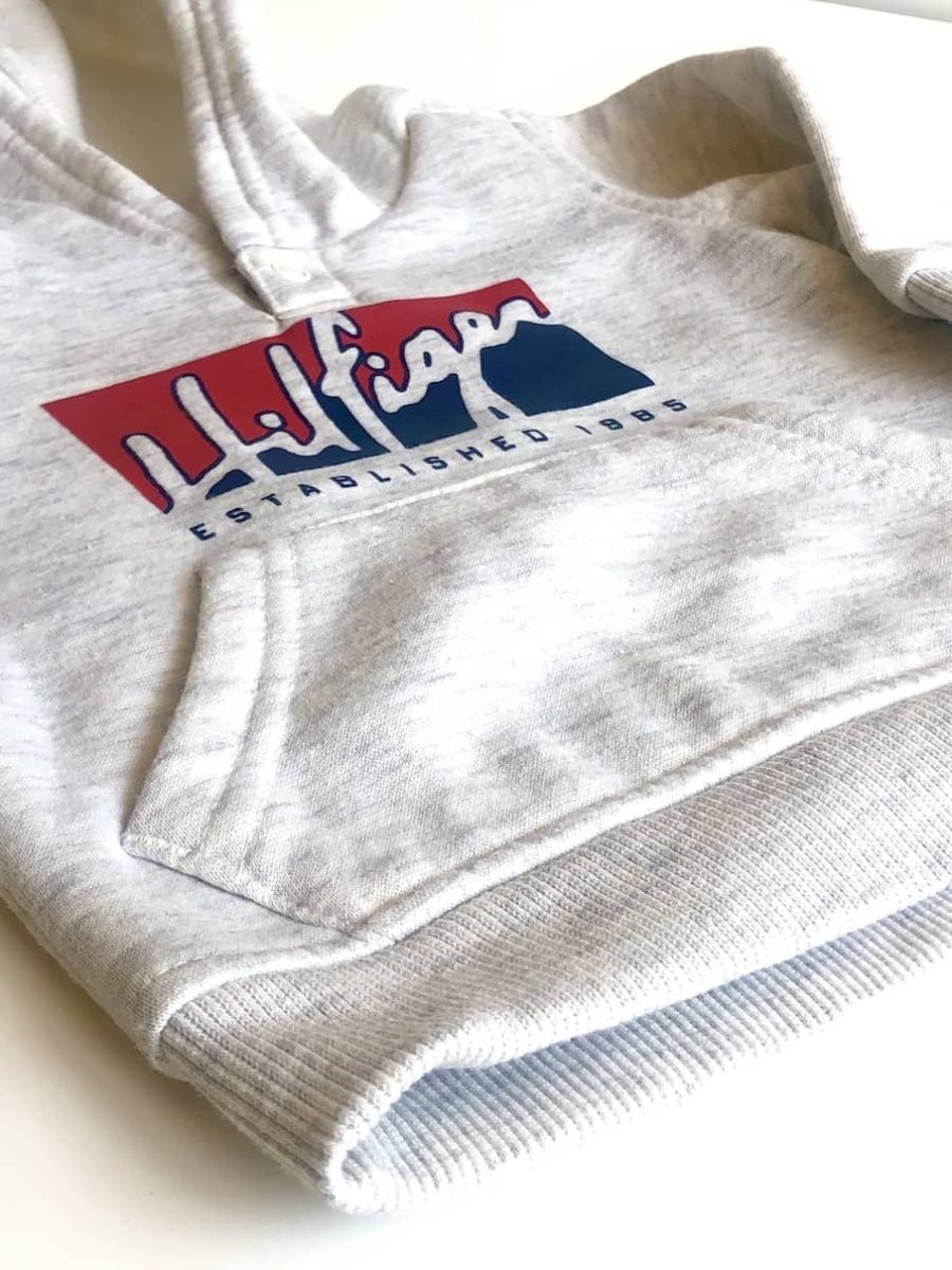 Buzo Tommy Hilfiger Bebé Niño Polerón Gris Claro Pantalon Azul - Cozy Kids