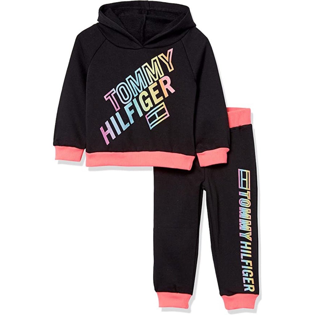 Buzo Tommy Hilfiger Niña Negro y Rosado - Cozy Kids