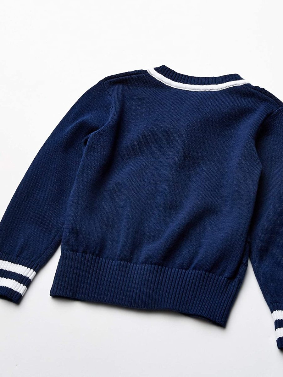 Chaleco Tommy Hilfiger Sweater Bebé Niña Azul Trenzado - Cozy Kids