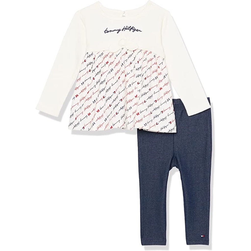Conjunto de Bebé Tommy Hilfiger Niña Polera Manga Larga y Calzas - Cozy Kids
