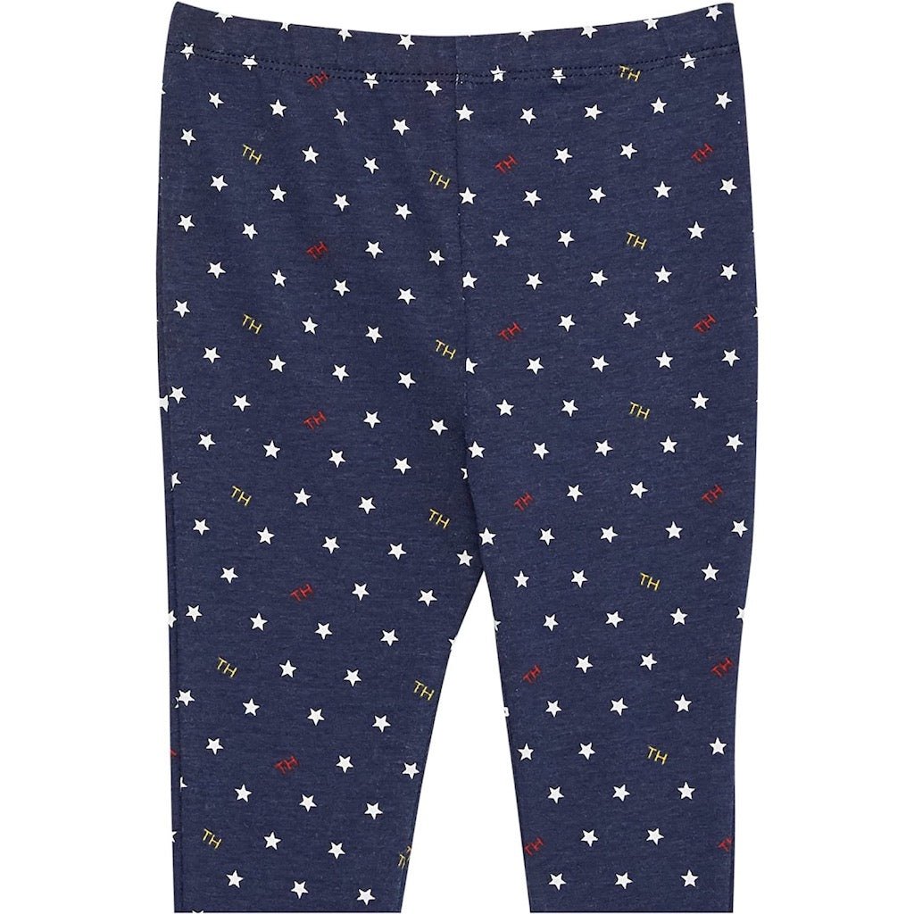 Conjunto de Bebé Tommy Hilfiger Niña Polerón Blanco y Calza de Estrellas - Cozy Kids