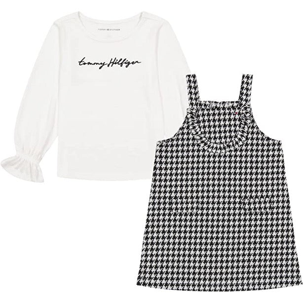 Conjunto Niña Tommy Hilfiger Vestido a Cuadros y Polera - Cozy Kids