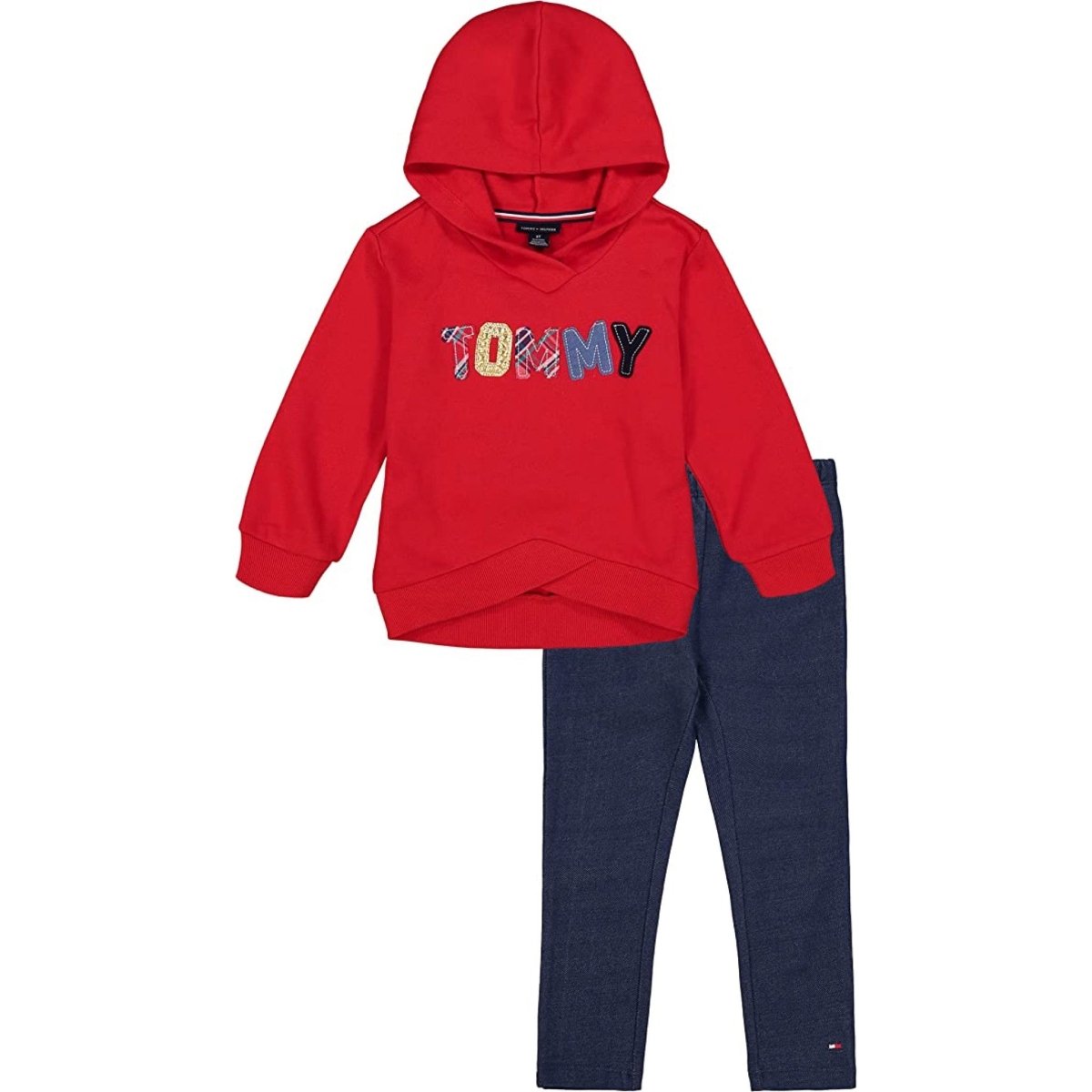 Conjunto Tommy Hilfiger Bebé Niña Polerón Rojo y Leggins - Cozy Kids