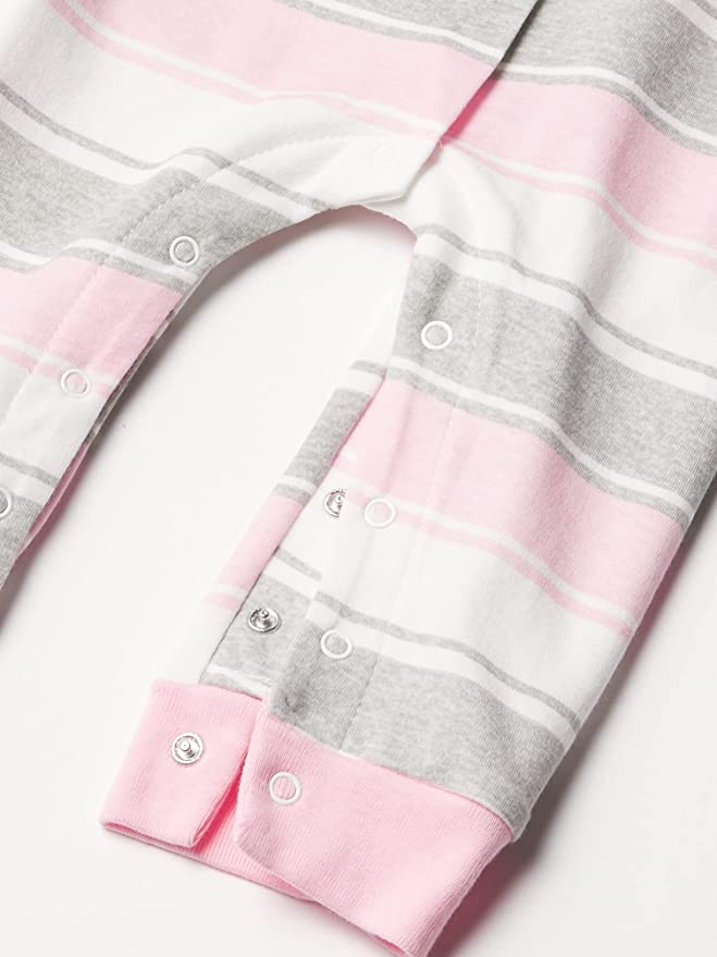 Enterito de Bebé Calvin Klein Niña de Franjas Rosado, Blanco y Gris - Cozy Kids