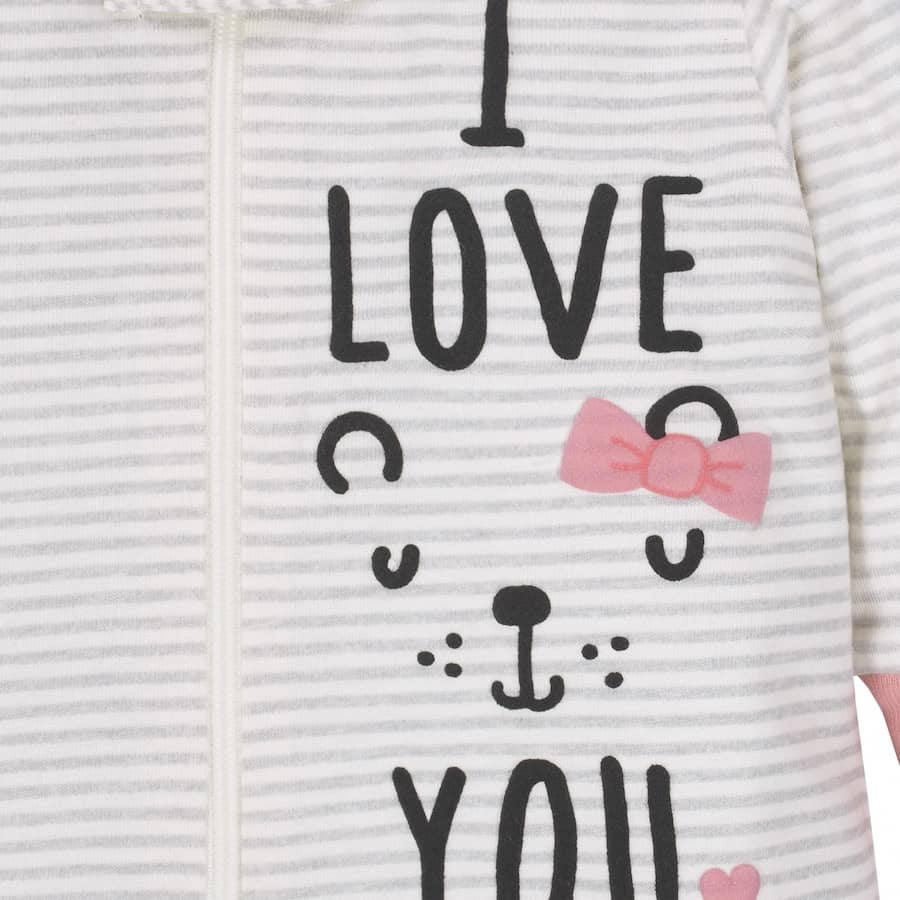 Enterito Gerber Bebé Blanco Gris Oso - Cozy Kids