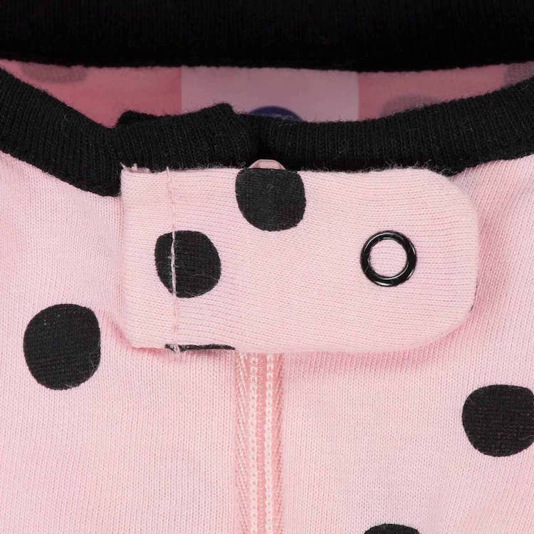 Enterito Gerber Bebé Niña Rosado Lunares Gato - Cozy Kids