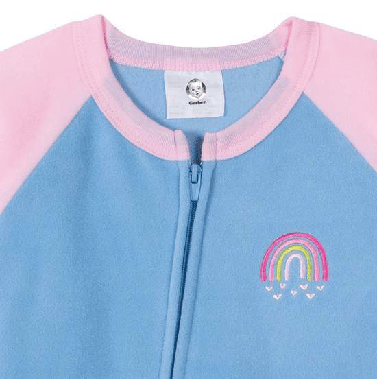 Enterito Pijama niña micropolar Bebé Niña Gerber celeste arcoíris - Cozy Kids