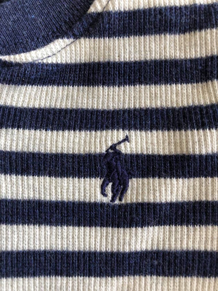 Enterito Polo Ralph Lauren Bebé Niño a Franjas Azul y Blanco - Cozy Kids