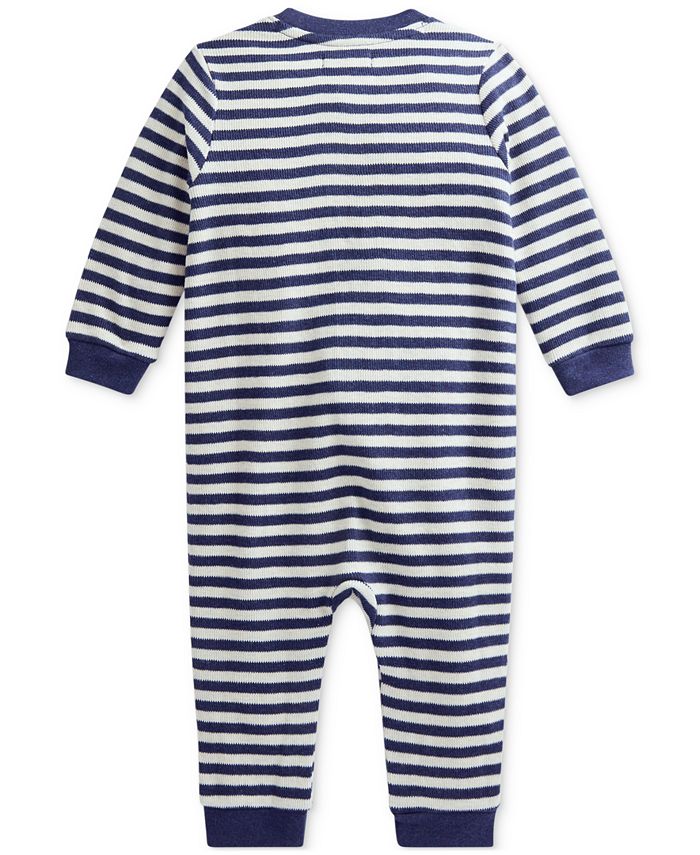 Enterito Polo Ralph Lauren Bebé Niño a Franjas Azul y Blanco - Cozy Kids