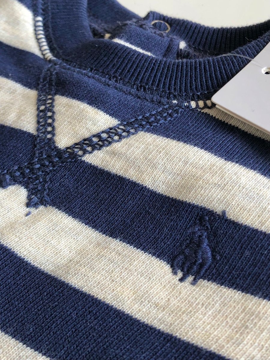 Enterito Polo Ralph Lauren Bebé Niño a Rayas Azul y Blanco - Cozy Kids