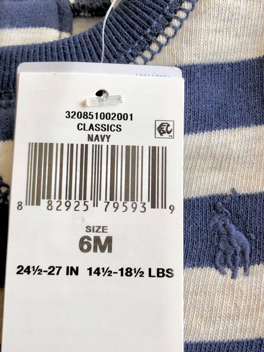 Enterito Polo Ralph Lauren Bebé Niño a Rayas Azul y Blanco - Cozy Kids