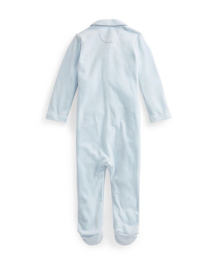 Enterito Polo Ralph Lauren Bebé Niño Plush Celeste - Cozy Kids