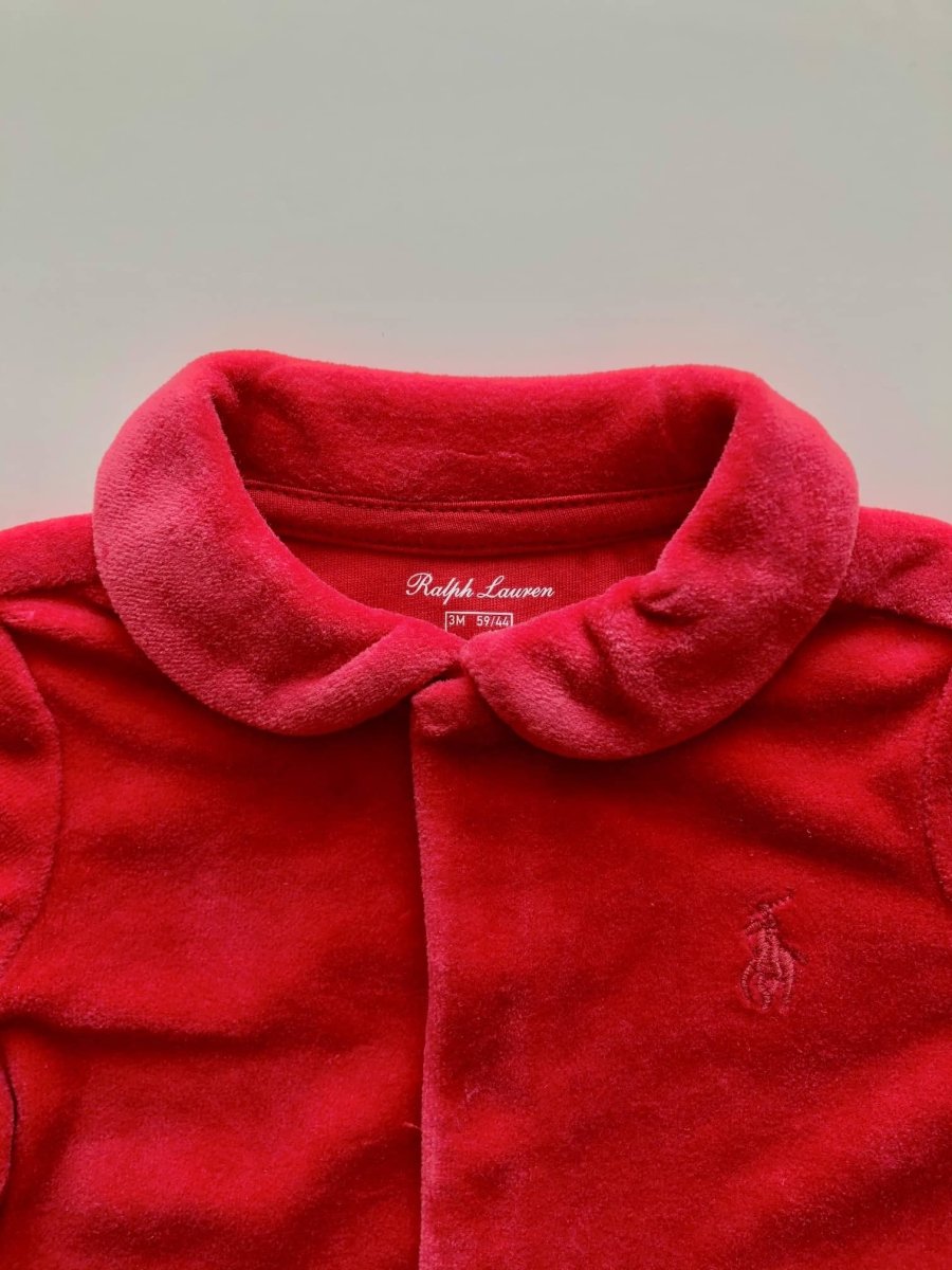 Enterito Polo Ralph Lauren Bebé Niño Plush Rojo - Cozy Kids