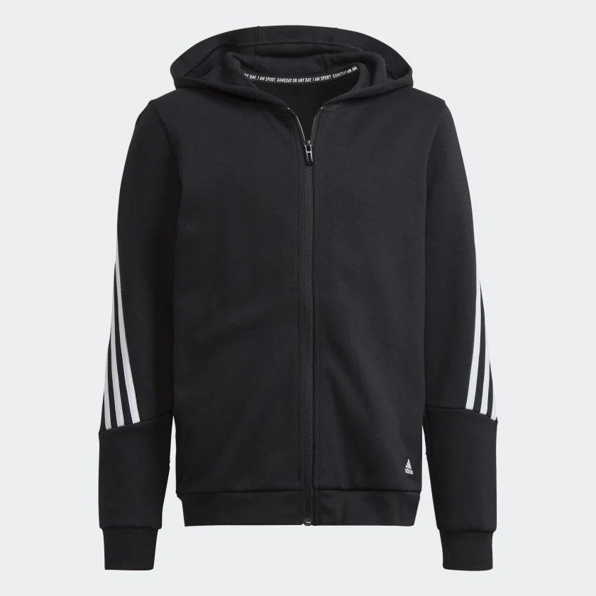 Polerón Adidas Niño Negro Sportswear Cierre Frontal - Cozy Kids