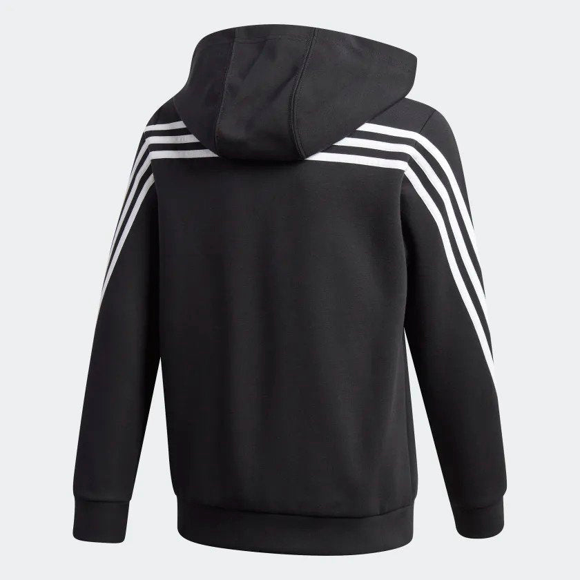 Polerón Adidas Niño Negro Sportswear Cierre Frontal Canguro - Cozy Kids