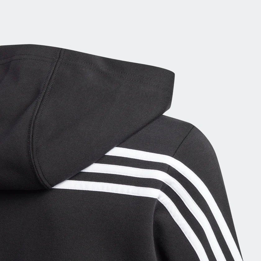 Polerón Adidas Niño Negro Sportswear Cierre Frontal Canguro - Cozy Kids