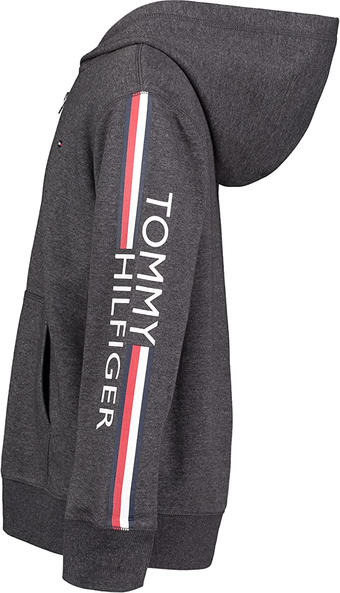 Poleron Niño Tommy Hilfiger Gris con Capucha - Cozy Kids