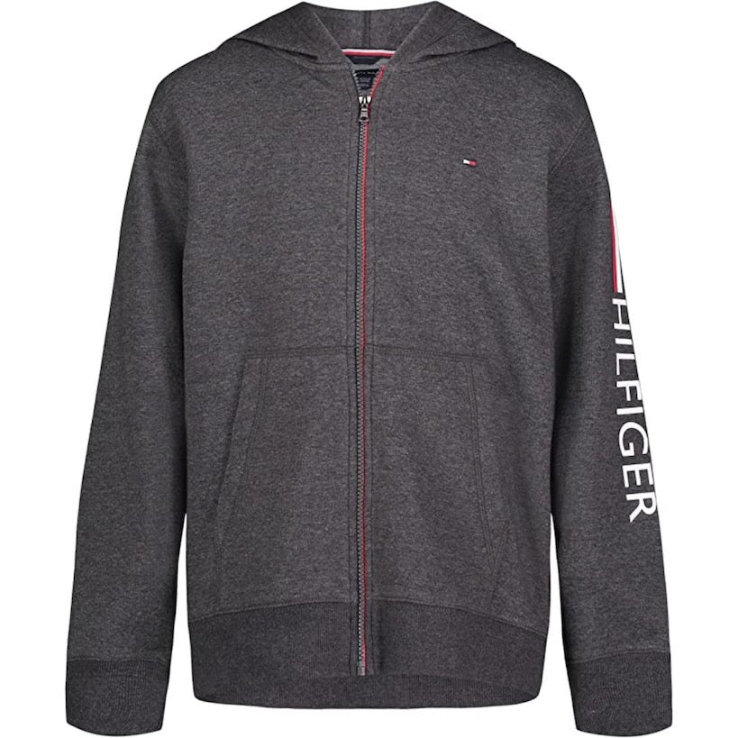 Poleron Niño Tommy Hilfiger Gris con Capucha - Cozy Kids