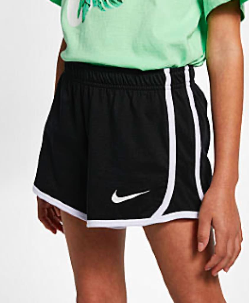 Short niña NIKE Dry-Fit negro logo blanco - Cozy Kids