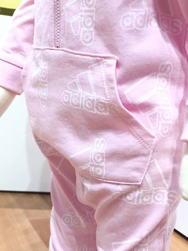 Enterito Adidas Bebé Niña Rosado Logos