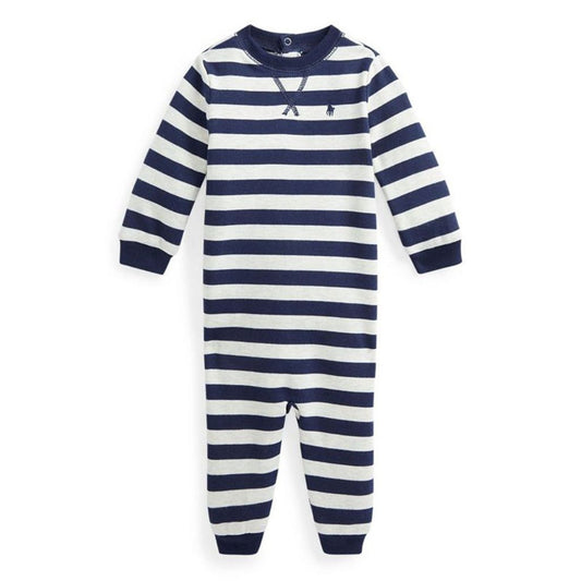 Enterito Polo Ralph Lauren Bebé Niño a Rayas Azul y Blanco - Cozy Kids