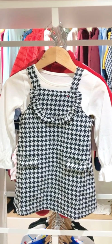 Conjunto Niña Tommy Hilfiger Vestido a Cuadros y Polera