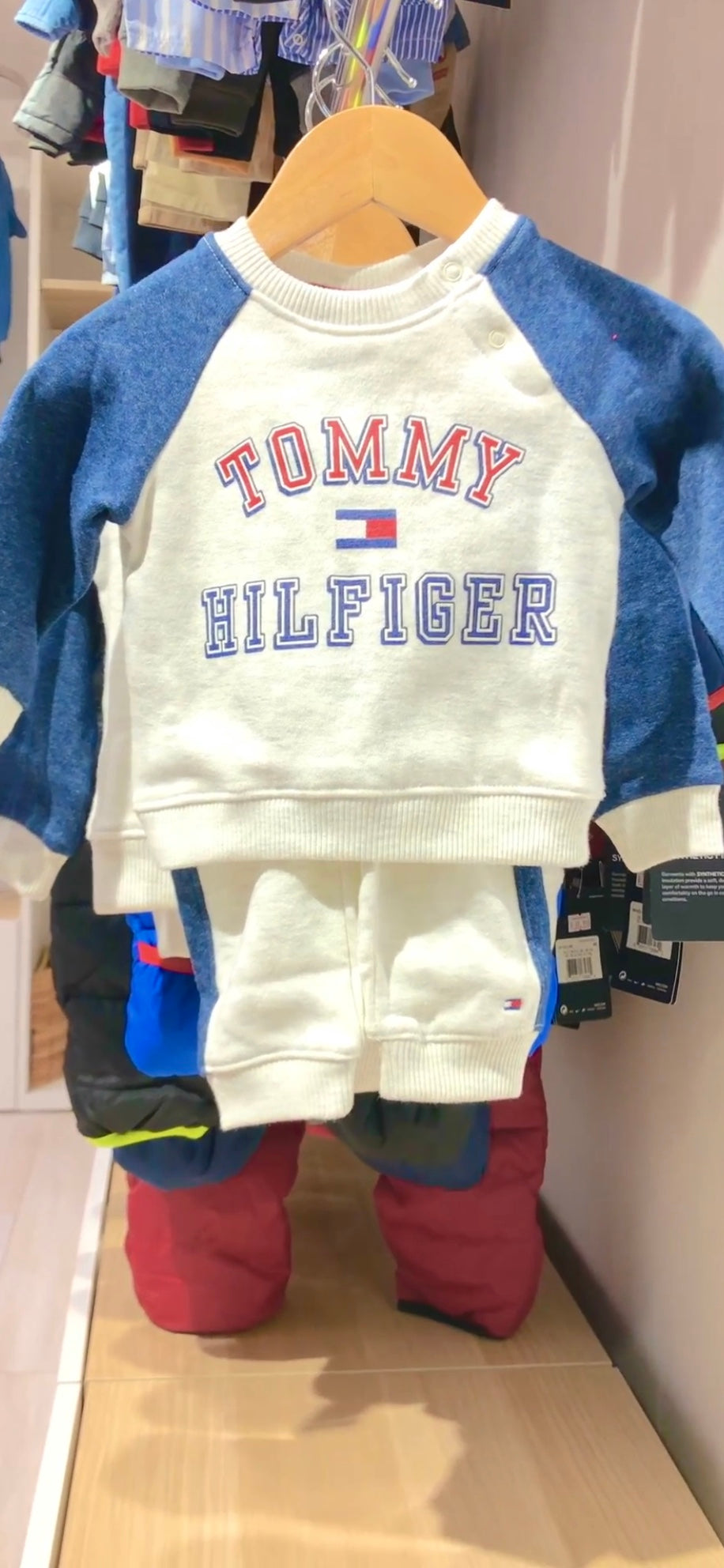 Buzo de Bebé Tommy Hilfiger Niño Gris y Azul