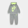 Buzo de Bebé Nike Conjunto Niño Gris y Verde Fluor