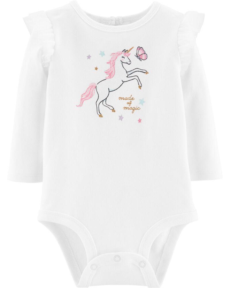 Body bebé niña unicornio glitter Carter’s 100% algodón - Cozy Kids