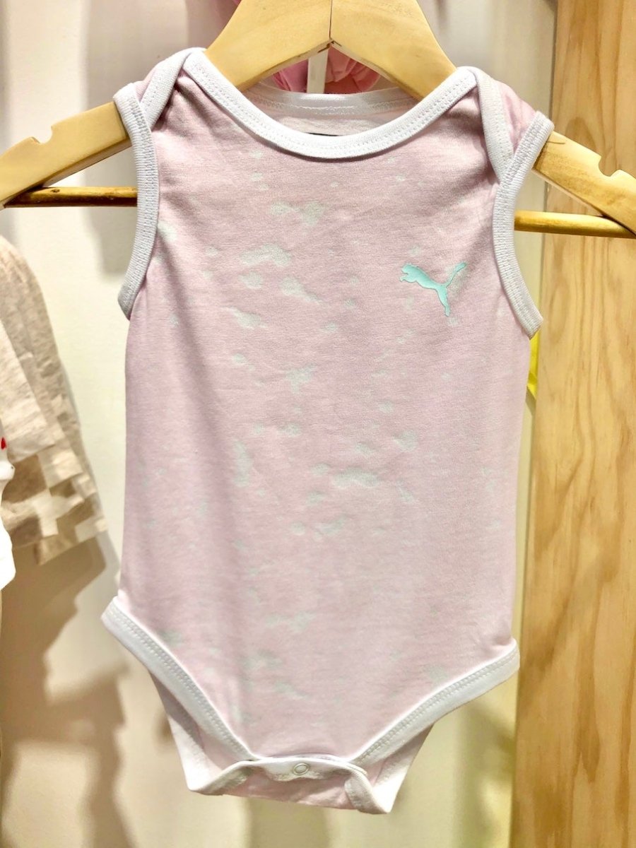 Body Puma bebé niña rosa manchas blancas pastel - Cozy Kids