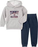 Buzo Tommy Hilfiger Bebé Niño Polerón Gris y Logo - Cozy Kids