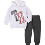 Buzo Tommy Hilfiger Bebé Niño TH Polerón Gris y Pantalón Gris Oscuro - Cozy Kids