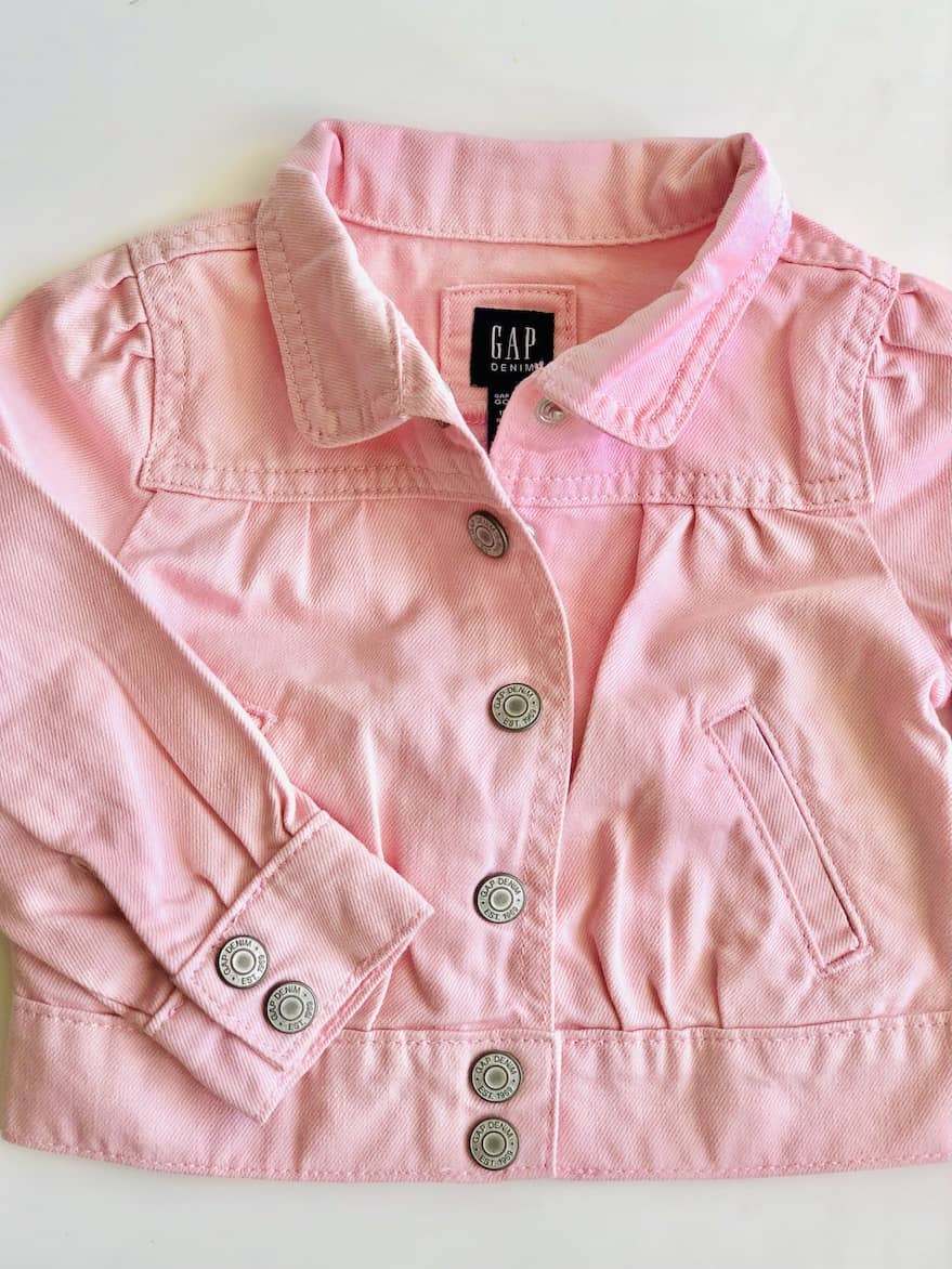 Chaqueta GAP Beb denim ni a rosada Cozy Kids