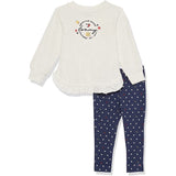 Conjunto de Bebé Tommy Hilfiger Niña Polerón Blanco y Calza de Estrellas - Cozy Kids