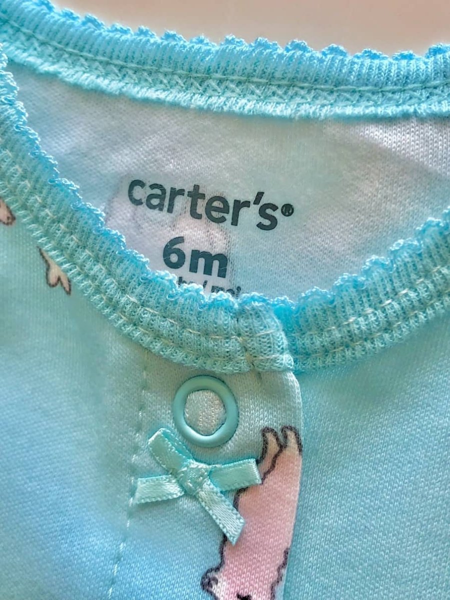 Enterito Bebé Carter’s niña celeste llamas blancas 100% algodón - Cozy Kids