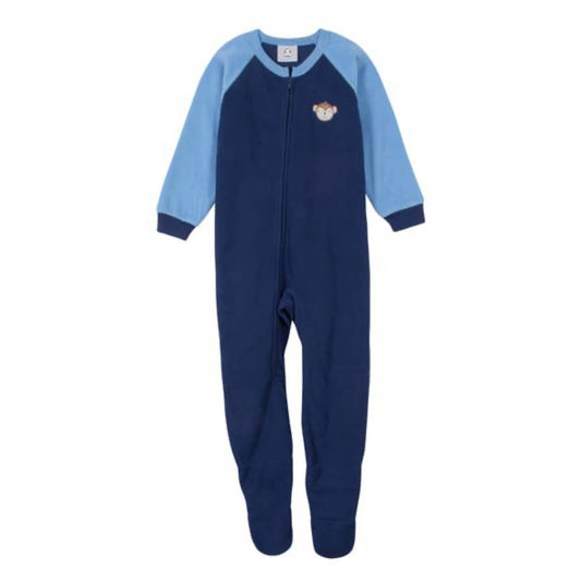 Enterito Pijama niño micropolar Bebé Niño Gerber celeste con azul monitos - Cozy Kids