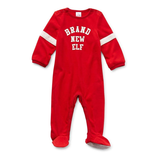 Enterito Pijama North Pole Trading Co. Color Rojo y Letras Blancas - Cozy Kids