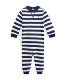 Enterito Polo Ralph Lauren Bebé Niño a Rayas Azul y Blanco - Cozy Kids