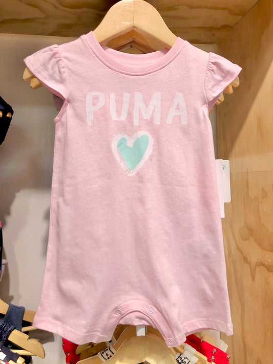 Enterito Puma bebé niña verano rosado pastel 100% algodón - Cozy Kids