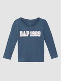 Polera mangas largas niña Gap logo rosado 1969 - Cozy Kids