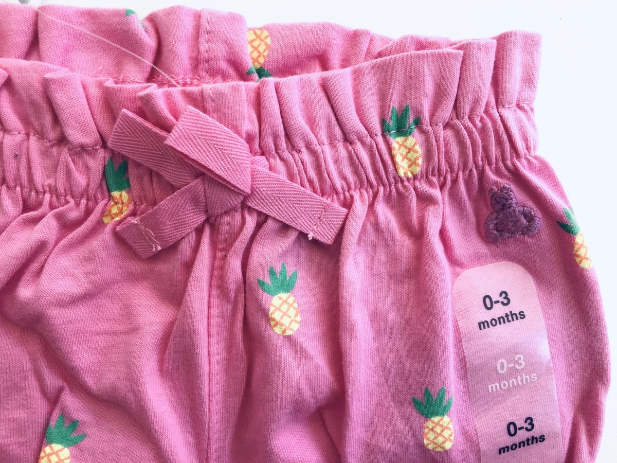 Short niña Gap rosado con piñas 100% algodón - Cozy Kids