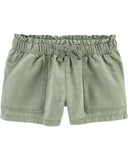 Short niña Oshkosh verde militar - Cozy Kids